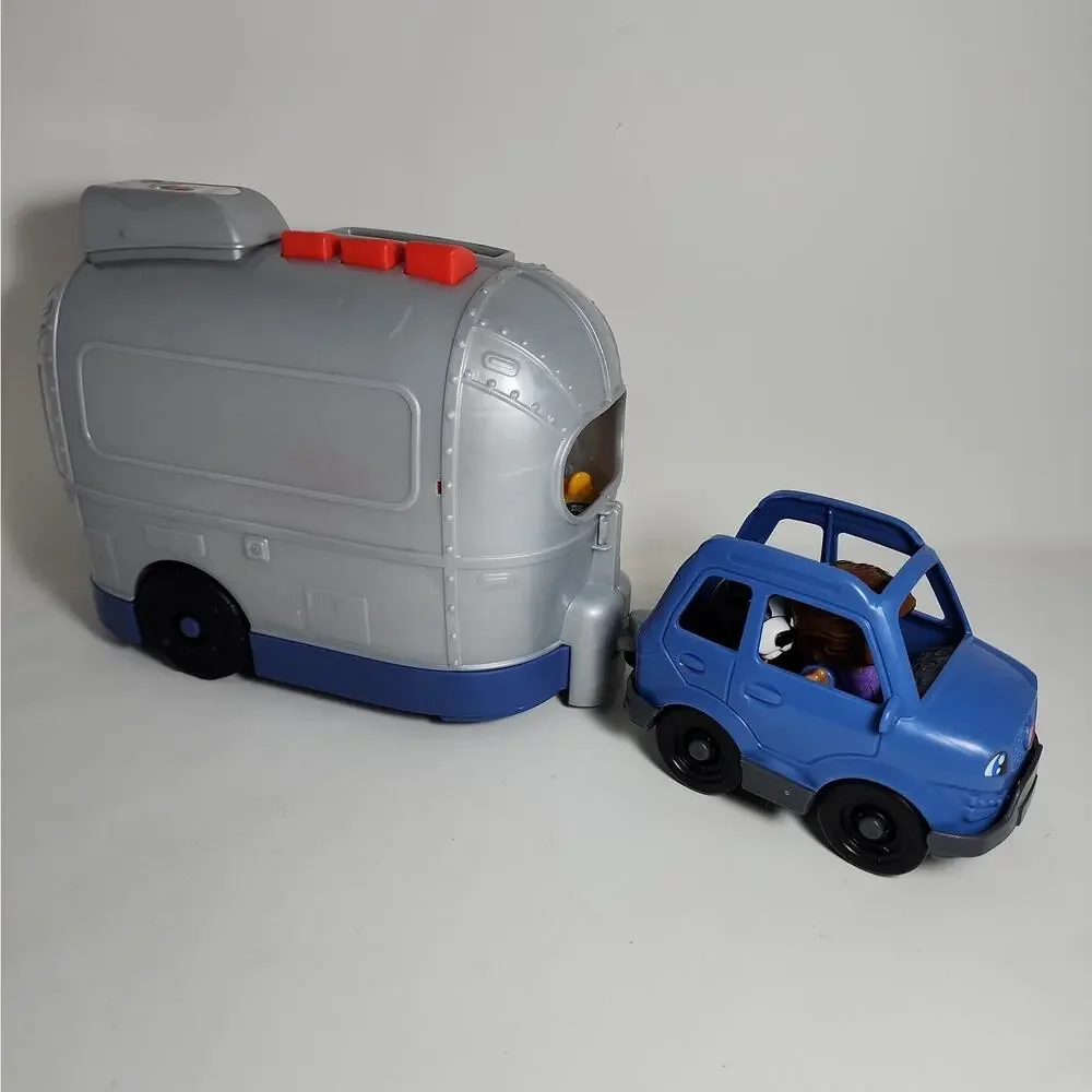 Fisher-Price Little People Camper Trailer & SUV Set w/ Eddie Mattel 2021
